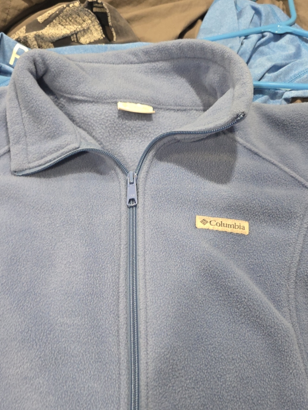 Columbia Light Blue Full-Zip Fleece Jacket Womens XL